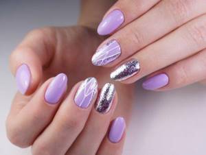 Glitter manicure - photos and ideas