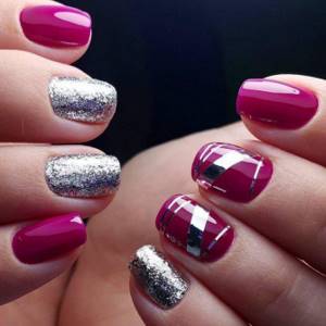 Glitter manicure - photos and ideas