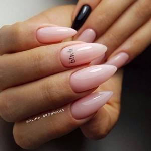 Manicure with inscriptions 2022 - photo of a beautiful and fashionable manicure