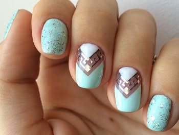 Manicure with stickers