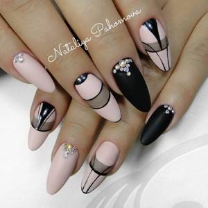 Manicure with rhinestones 2021-2022 (240 photos): the best drawings and techniques