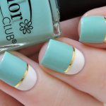Manicure in color blocking style
