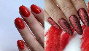 fashionable red manicure new items