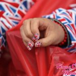 Fashionable manicure in British style