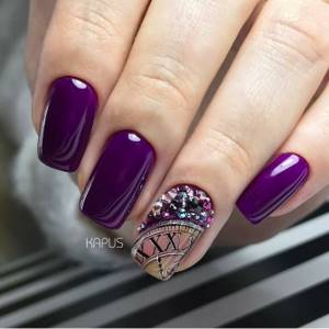 Fashionable lilac manicure: 100 best photo ideas for bright nail art