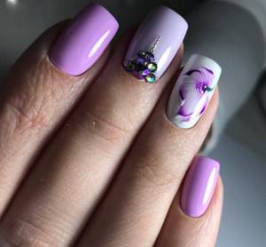 Fashionable lilac manicure: 100 best photo ideas for bright nail art