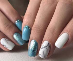Marble manicure 2022: TOP-200 best design ideas (new items)
