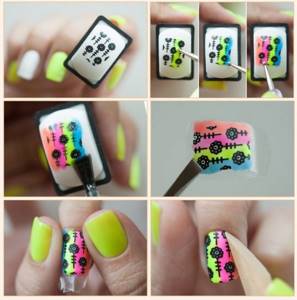 Water-based nail stickers. How to print, use, glue under gel, on varnish, shellac 