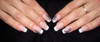 nail extensions with forms and tips