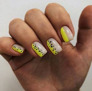 Neon yellow and milky base
