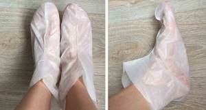 exfoliating pedicure socks how to put on