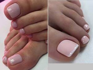 Nude pedicure: photos, trends and new products