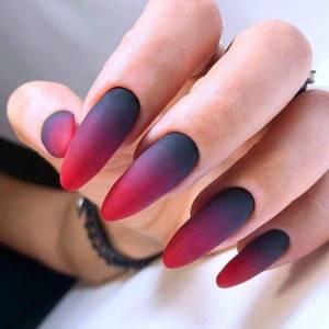 Ombre on long nails - photo