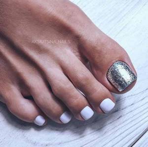 Pedicure with silver