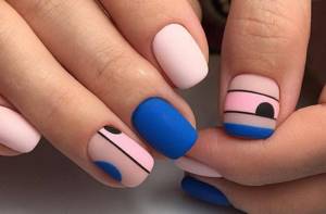 Stripes Simple designs on nails with gel polish for beginners