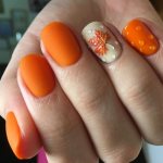 Popular shades of orange manicure