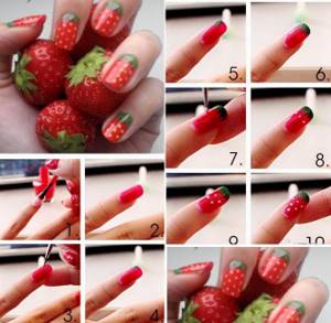 Simple designs on nails with varnish, gel polish, needle, acrylic paints, powder. Fashionable manicure step by step at home 