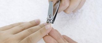 Working with nail clippers