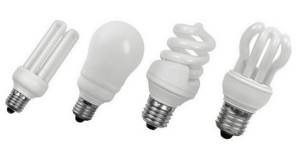 Various types of fluorescent lamps