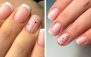 Romantic nail design with French manicure