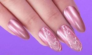 pink pearl manicure