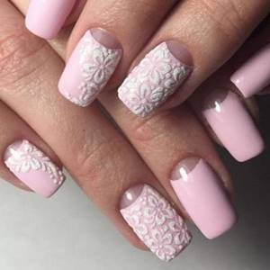 pink nice manicure