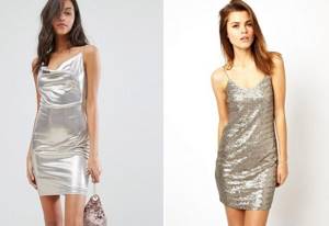 silver dress with straps