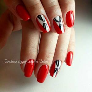 Chic black and red manicure: 100 ideas for bright nail design
