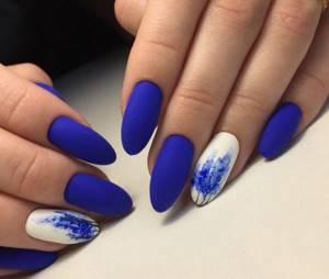 Blue manicure - photos and ideas