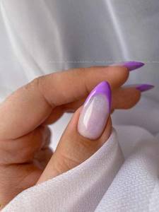 Lilac French for long nails