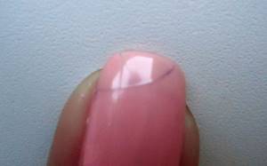 broken nail under gel polish