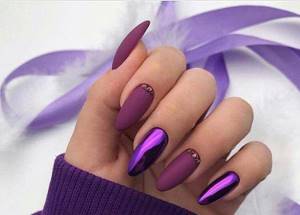 Combination of matte purple and rub