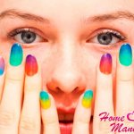 Stylish designs with gradient in manicure