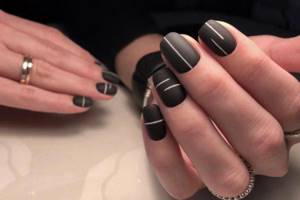 Dark manicure - photos and ideas