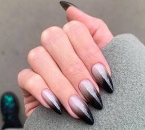 Dark ombre and gradient manicure