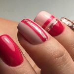 Trendy glossy nail design with gel polish 2021 photo