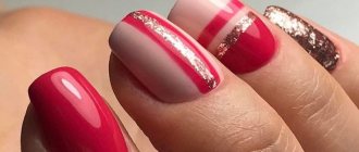 Trendy glossy nail design with gel polish 2021 photo