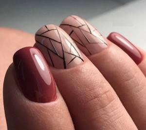 Trendy glossy nail design with gel polish 2022 photo