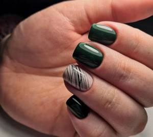 Trendy glossy nail design with gel polish 2022 photo