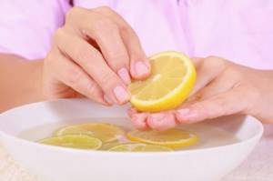 Lemon juice bath