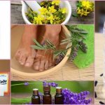 Foot baths with different products