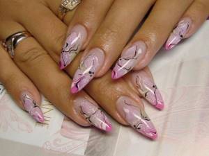 Manicure option with flowers