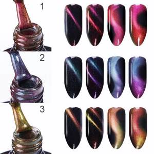 Options for magnetic patterns on gel polish