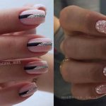 Manicure options in silver tones