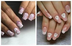 Monograms on nails step by step. Design, how to paint with gel polish, dots, diagram for beginners. Photo 