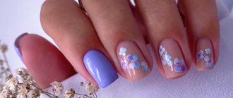 spring flowers on nails