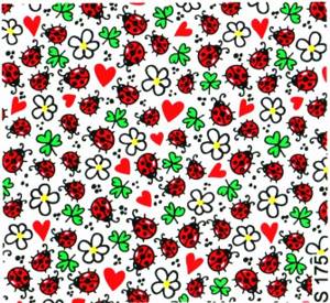 Water stickers with ladybugs