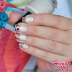 Bright colors of ethnic manicure