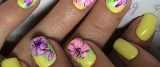 brightly colored yellow nails